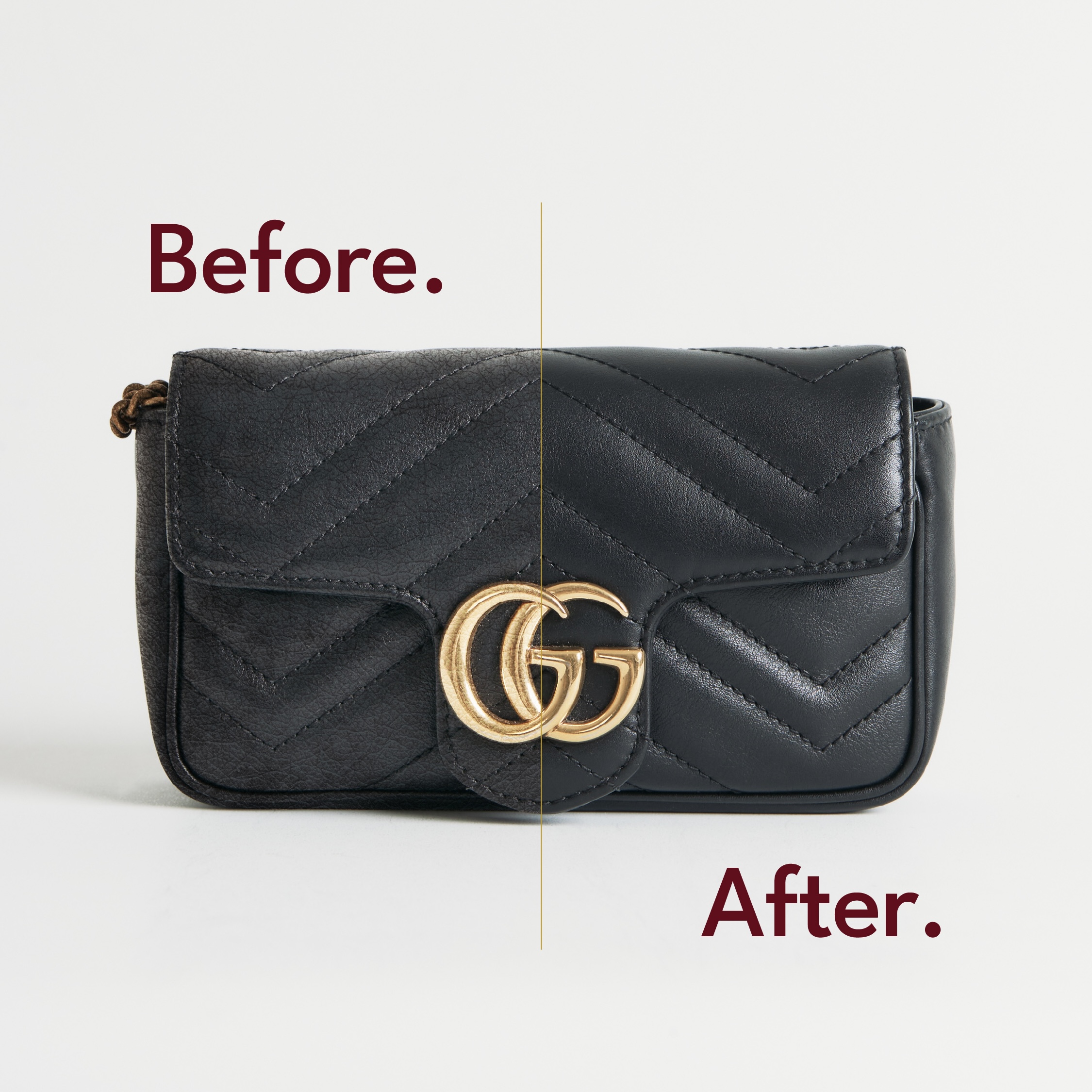 Before and After ZORA leather cleaning